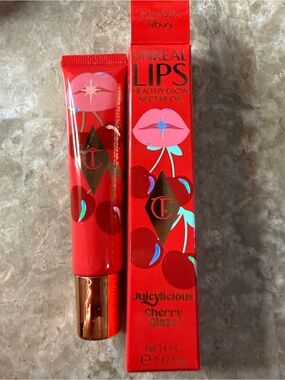 💋3-$36💋Charlotte Tilbury Juicylicious Cherry Glaze Lip Nectar - Red